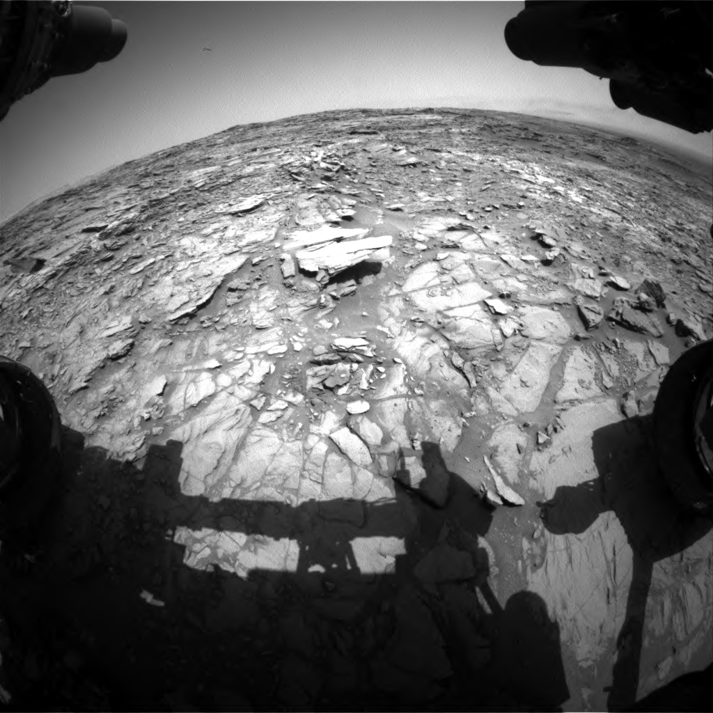 Nasa's Mars rover Curiosity acquired this image using its Front Hazard Avoidance Camera (Front Hazcam) on Sol 1107, at drive 250, site number 50