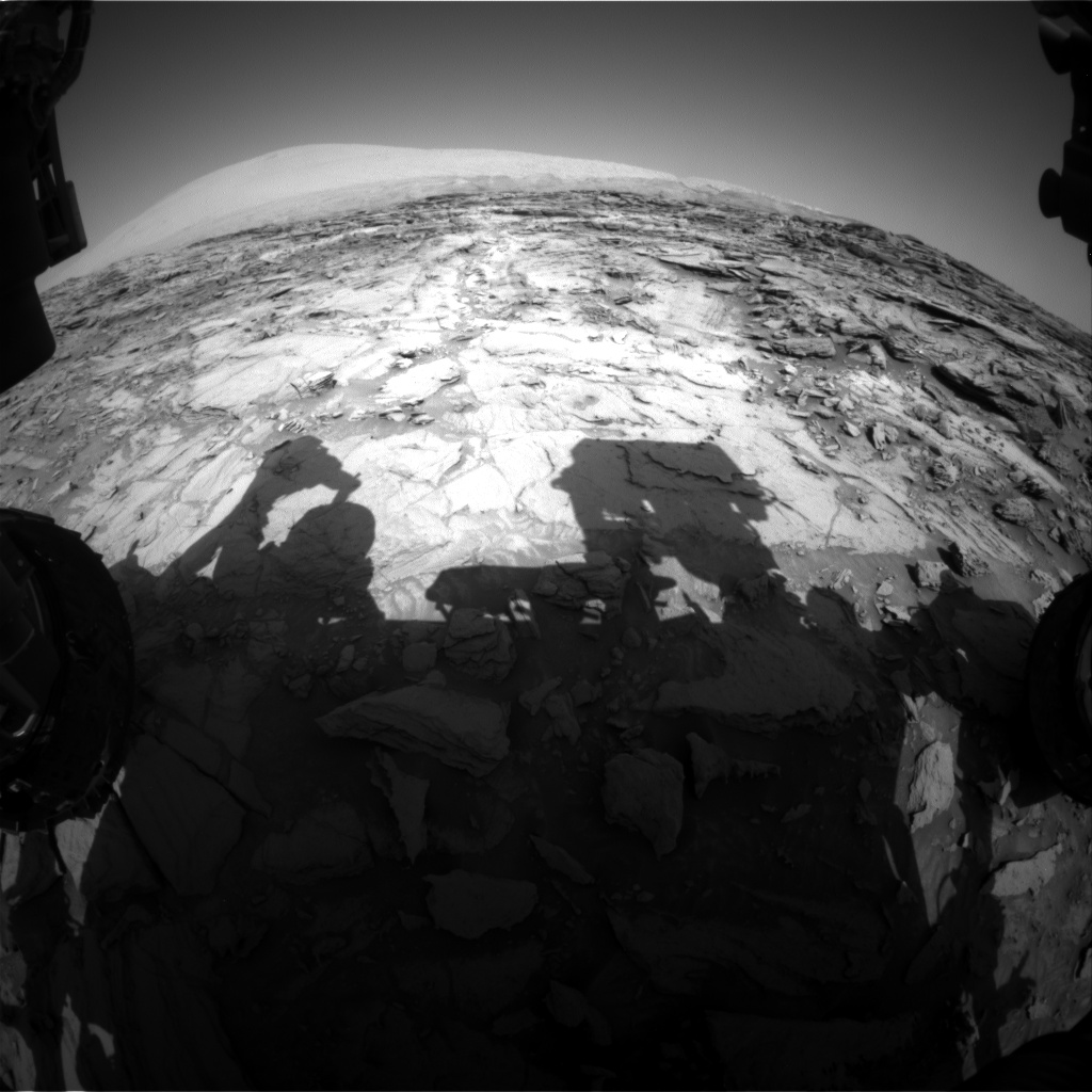 Nasa's Mars rover Curiosity acquired this image using its Front Hazard Avoidance Camera (Front Hazcam) on Sol 1120, at drive 592, site number 50