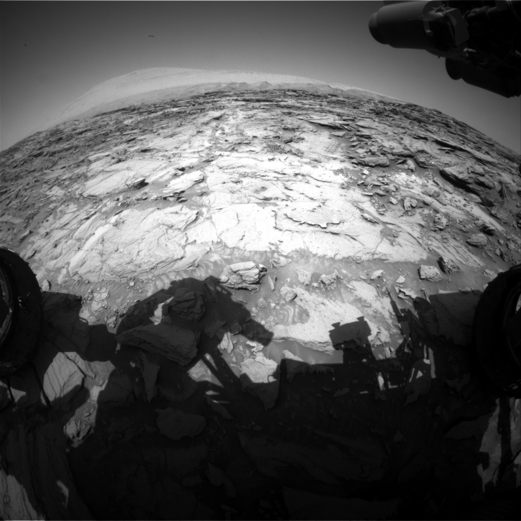 Nasa's Mars rover Curiosity acquired this image using its Front Hazard Avoidance Camera (Front Hazcam) on Sol 1121, at drive 592, site number 50