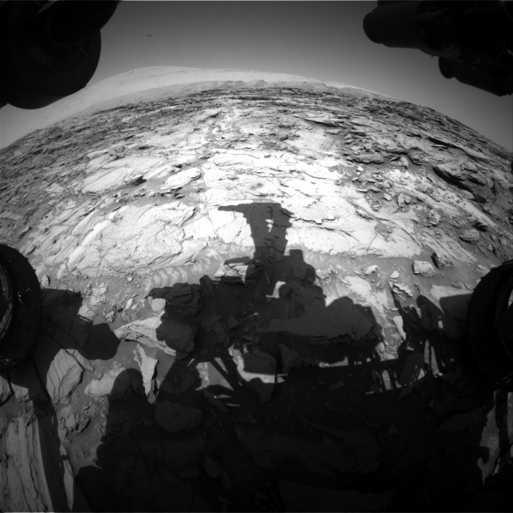Nasa's Mars rover Curiosity acquired this image using its Front Hazard Avoidance Camera (Front Hazcam) on Sol 1122, at drive 592, site number 50