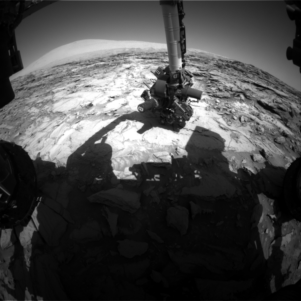 Nasa's Mars rover Curiosity acquired this image using its Front Hazard Avoidance Camera (Front Hazcam) on Sol 1126, at drive 592, site number 50