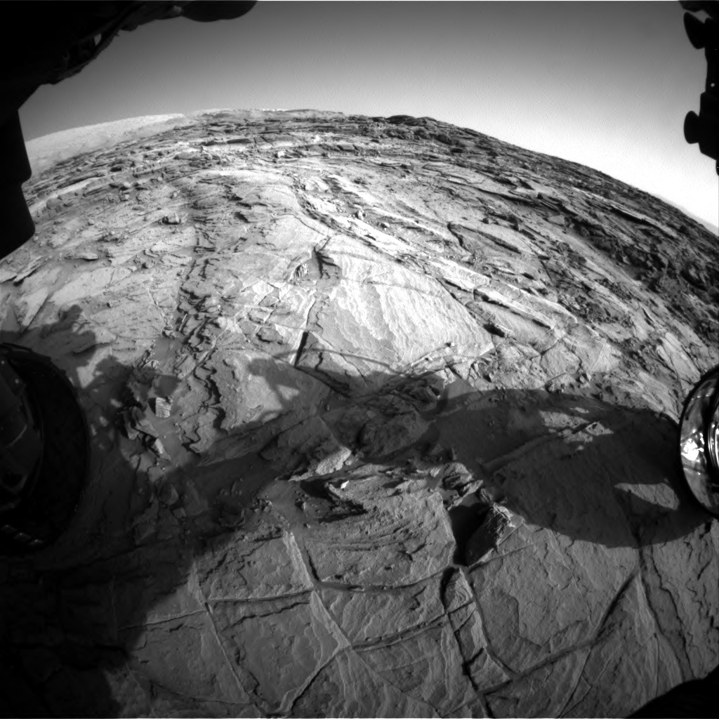 Nasa's Mars rover Curiosity acquired this image using its Front Hazard Avoidance Camera (Front Hazcam) on Sol 1127, at drive 676, site number 50