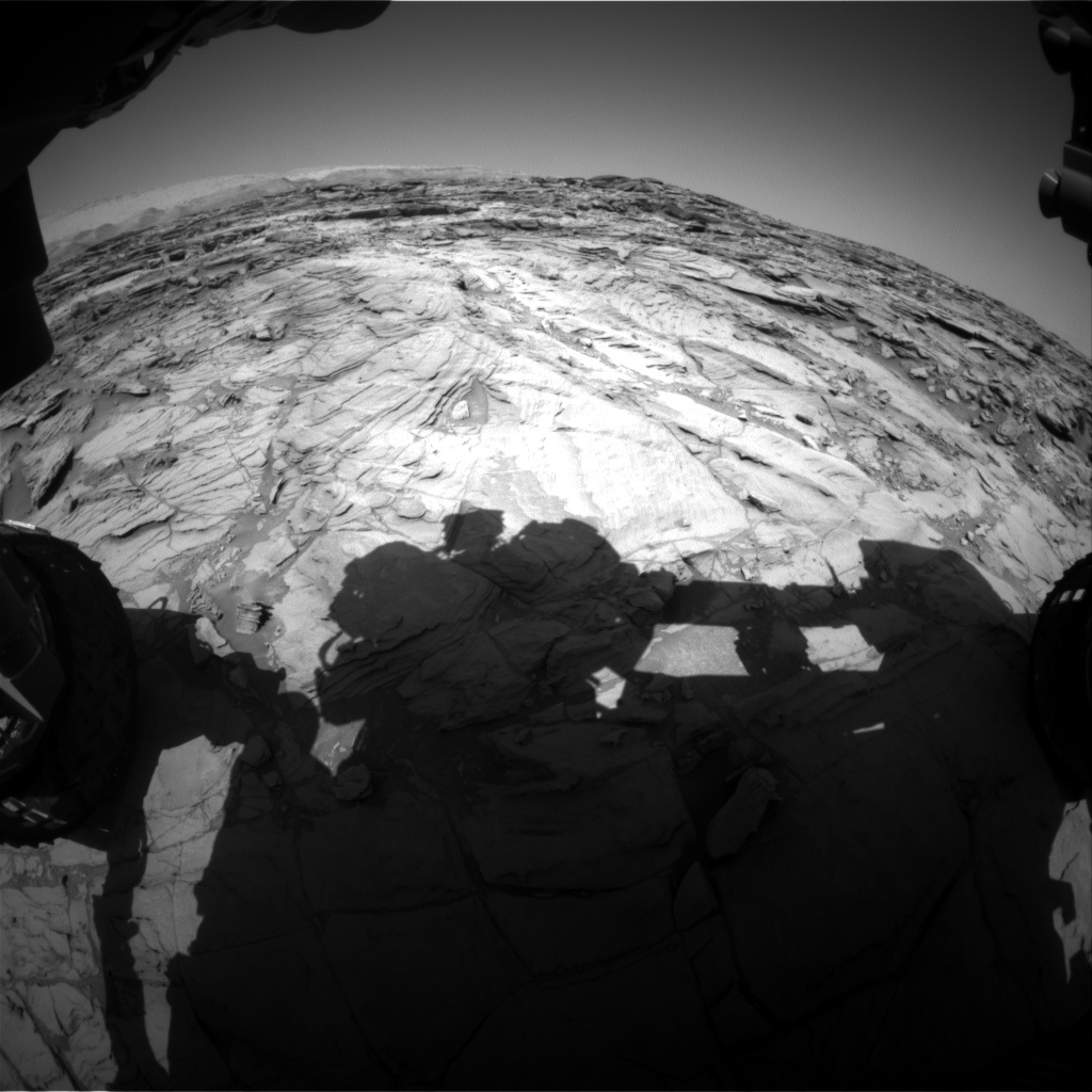 Nasa's Mars rover Curiosity acquired this image using its Front Hazard Avoidance Camera (Front Hazcam) on Sol 1128, at drive 676, site number 50