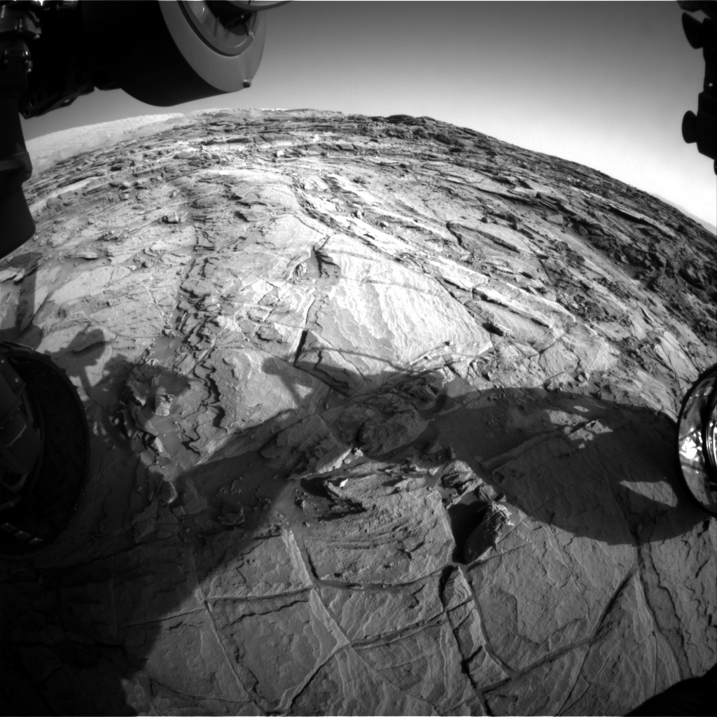 Nasa's Mars rover Curiosity acquired this image using its Front Hazard Avoidance Camera (Front Hazcam) on Sol 1130, at drive 676, site number 50