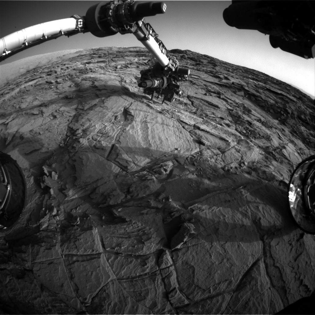 Nasa's Mars rover Curiosity acquired this image using its Front Hazard Avoidance Camera (Front Hazcam) on Sol 1130, at drive 676, site number 50