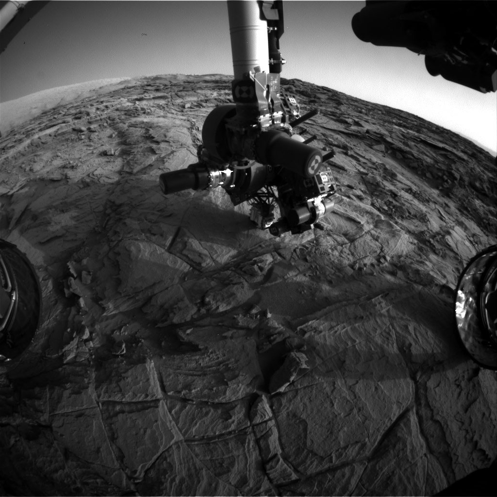 Nasa's Mars rover Curiosity acquired this image using its Front Hazard Avoidance Camera (Front Hazcam) on Sol 1132, at drive 676, site number 50