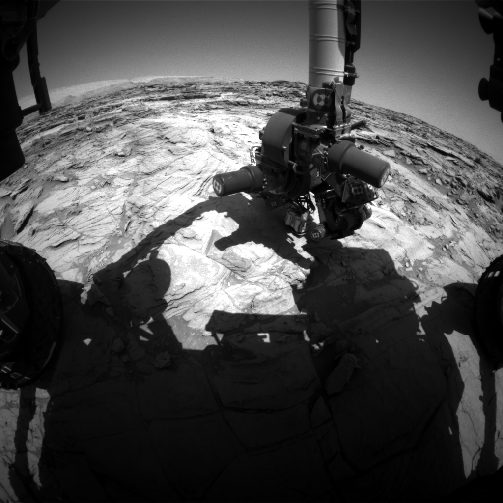 Nasa's Mars rover Curiosity acquired this image using its Front Hazard Avoidance Camera (Front Hazcam) on Sol 1133, at drive 676, site number 50