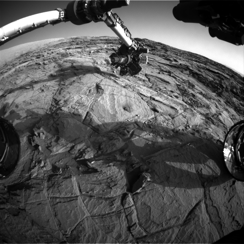 Nasa's Mars rover Curiosity acquired this image using its Front Hazard Avoidance Camera (Front Hazcam) on Sol 1134, at drive 676, site number 50