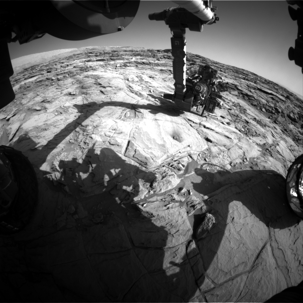 Nasa's Mars rover Curiosity acquired this image using its Front Hazard Avoidance Camera (Front Hazcam) on Sol 1137, at drive 676, site number 50