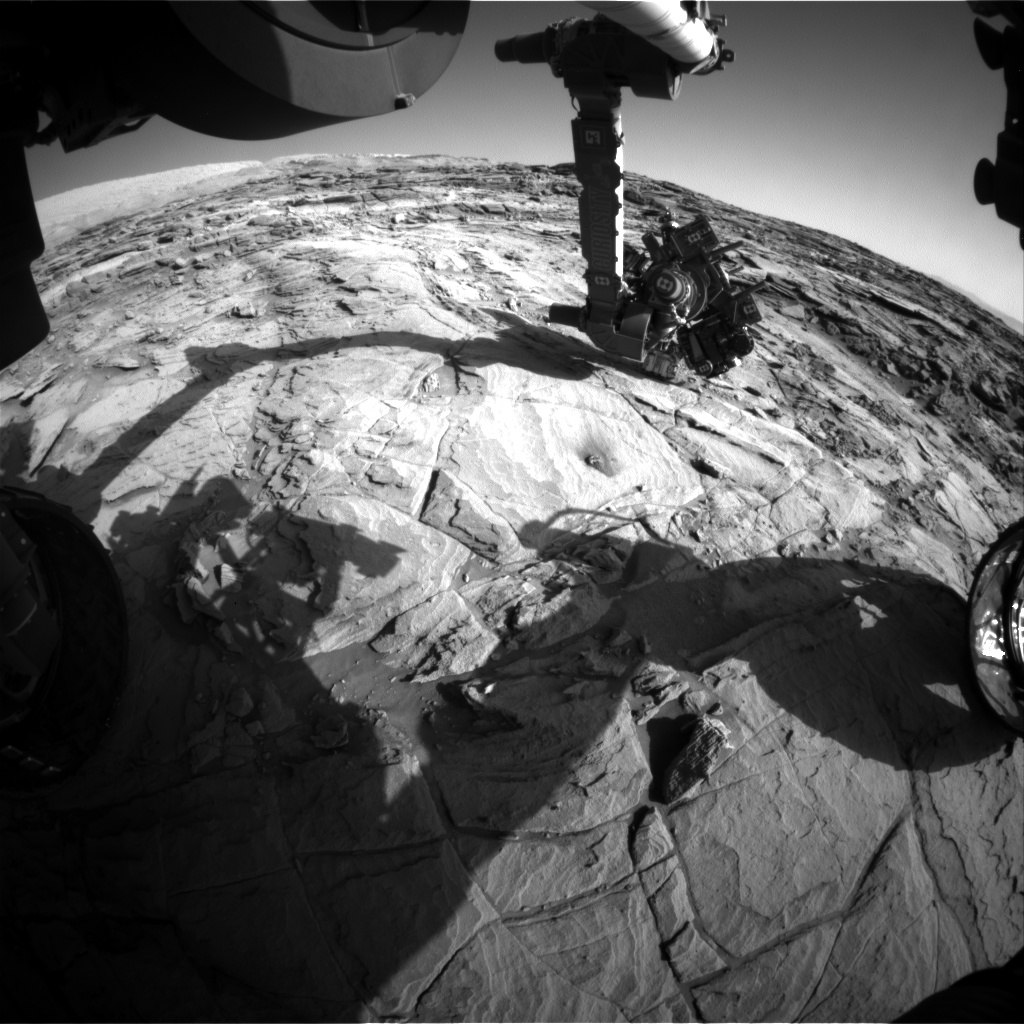 Nasa's Mars rover Curiosity acquired this image using its Front Hazard Avoidance Camera (Front Hazcam) on Sol 1143, at drive 676, site number 50