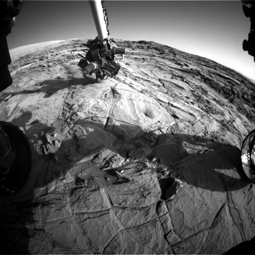 Nasa's Mars rover Curiosity acquired this image using its Front Hazard Avoidance Camera (Front Hazcam) on Sol 1143, at drive 676, site number 50