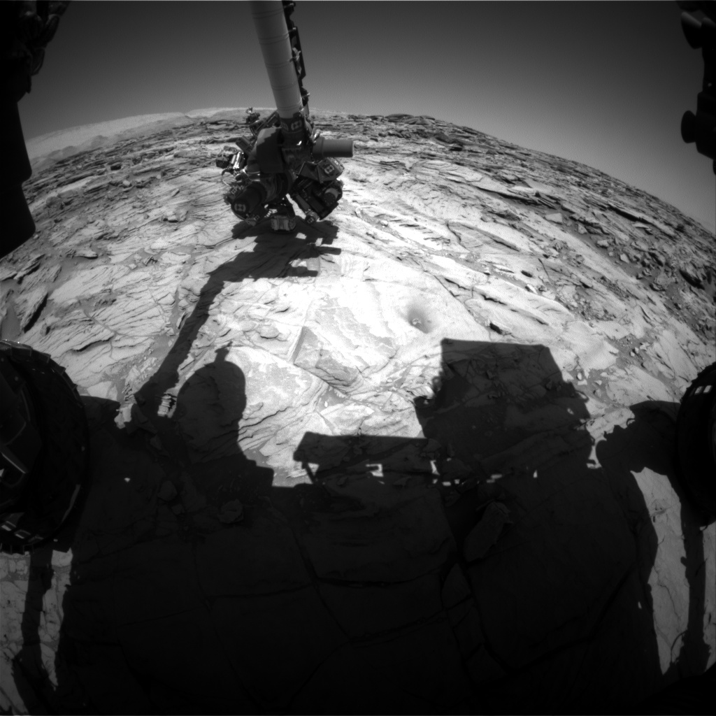 Nasa's Mars rover Curiosity acquired this image using its Front Hazard Avoidance Camera (Front Hazcam) on Sol 1144, at drive 676, site number 50