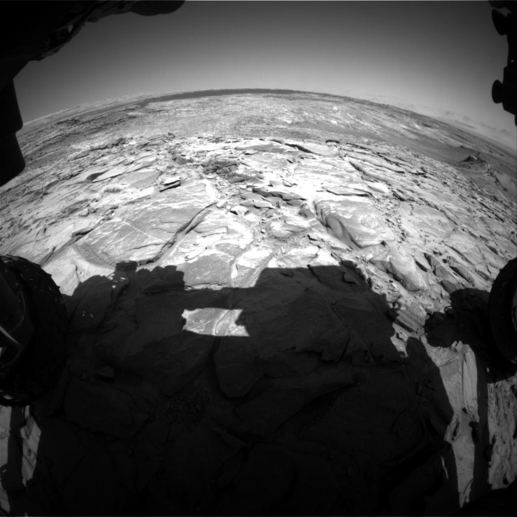 Nasa's Mars rover Curiosity acquired this image using its Front Hazard Avoidance Camera (Front Hazcam) on Sol 1150, at drive 1116, site number 50