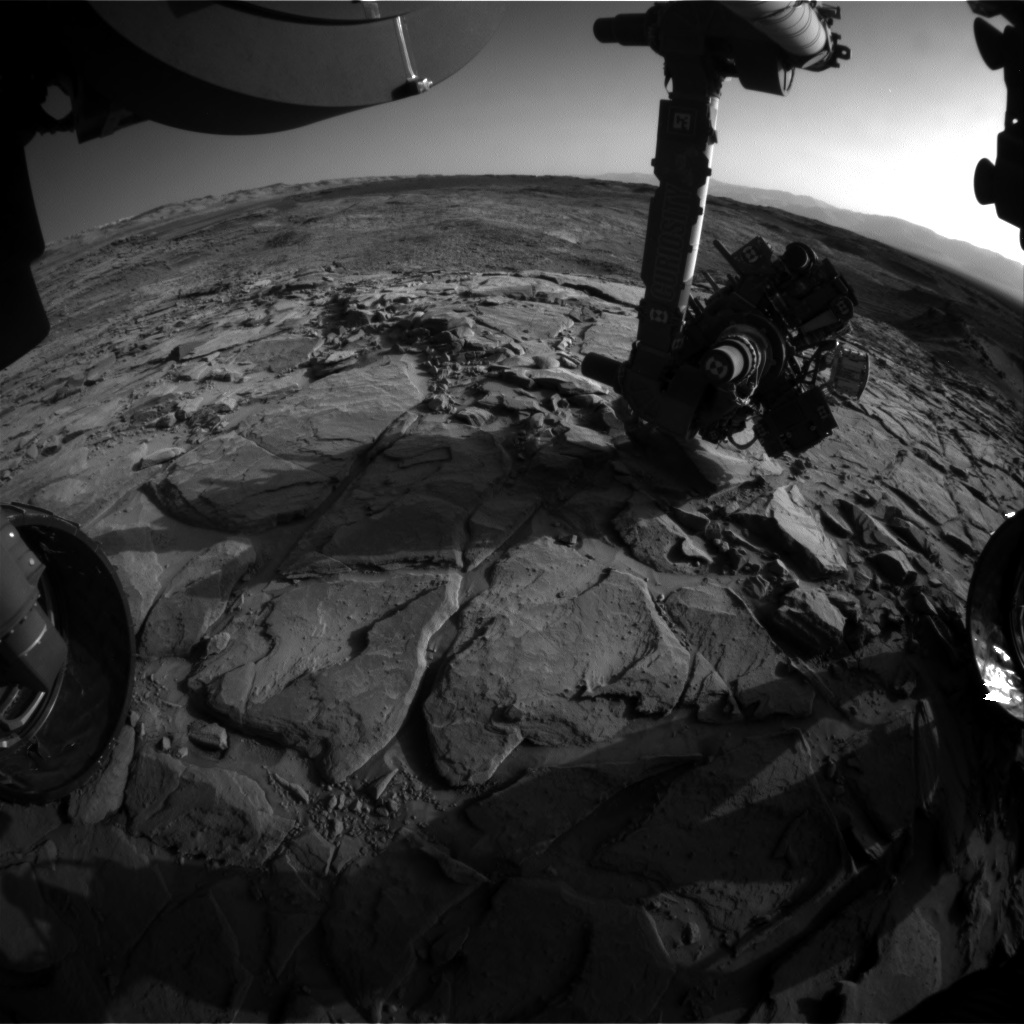 Nasa's Mars rover Curiosity acquired this image using its Front Hazard Avoidance Camera (Front Hazcam) on Sol 1150, at drive 1116, site number 50