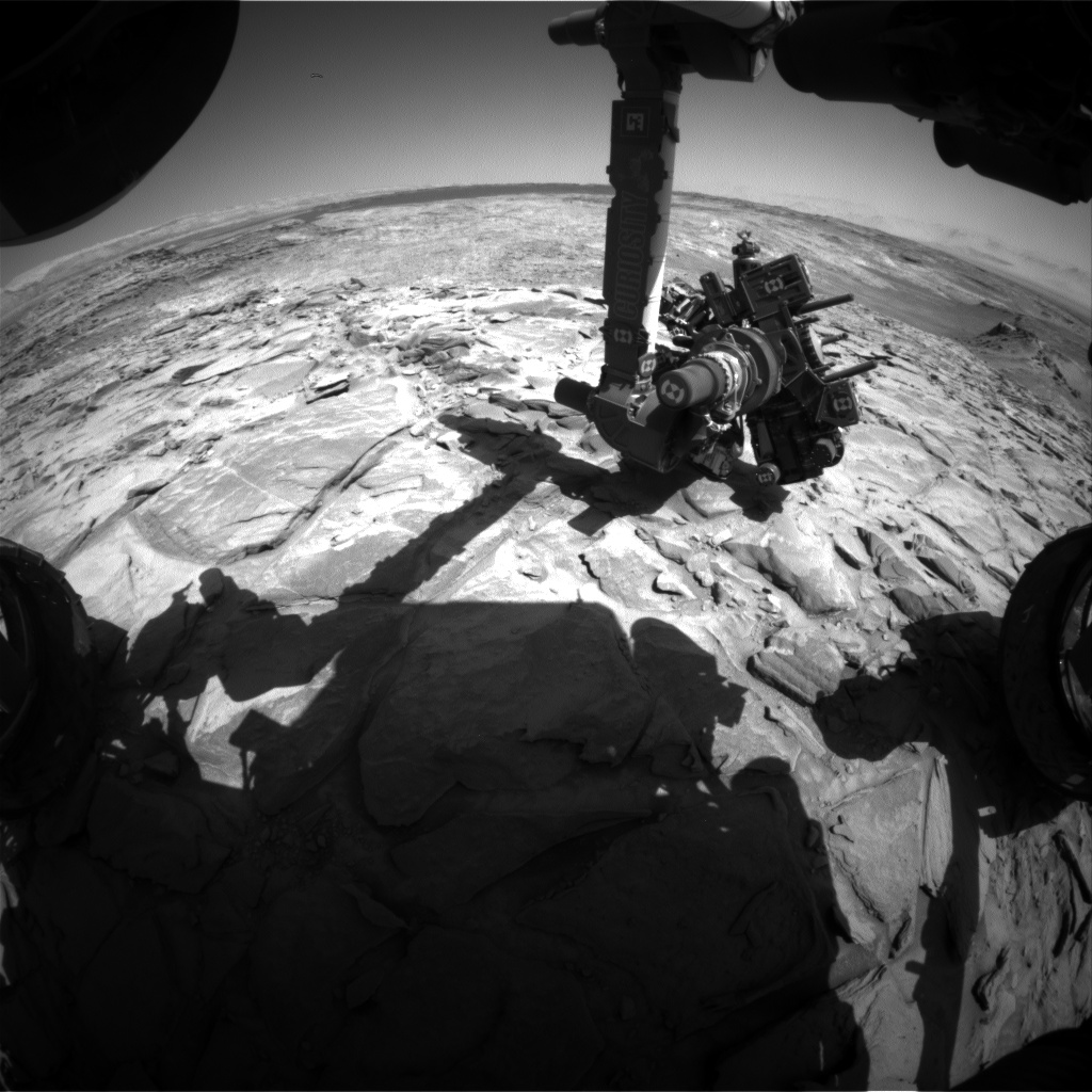 Nasa's Mars rover Curiosity acquired this image using its Front Hazard Avoidance Camera (Front Hazcam) on Sol 1151, at drive 1116, site number 50