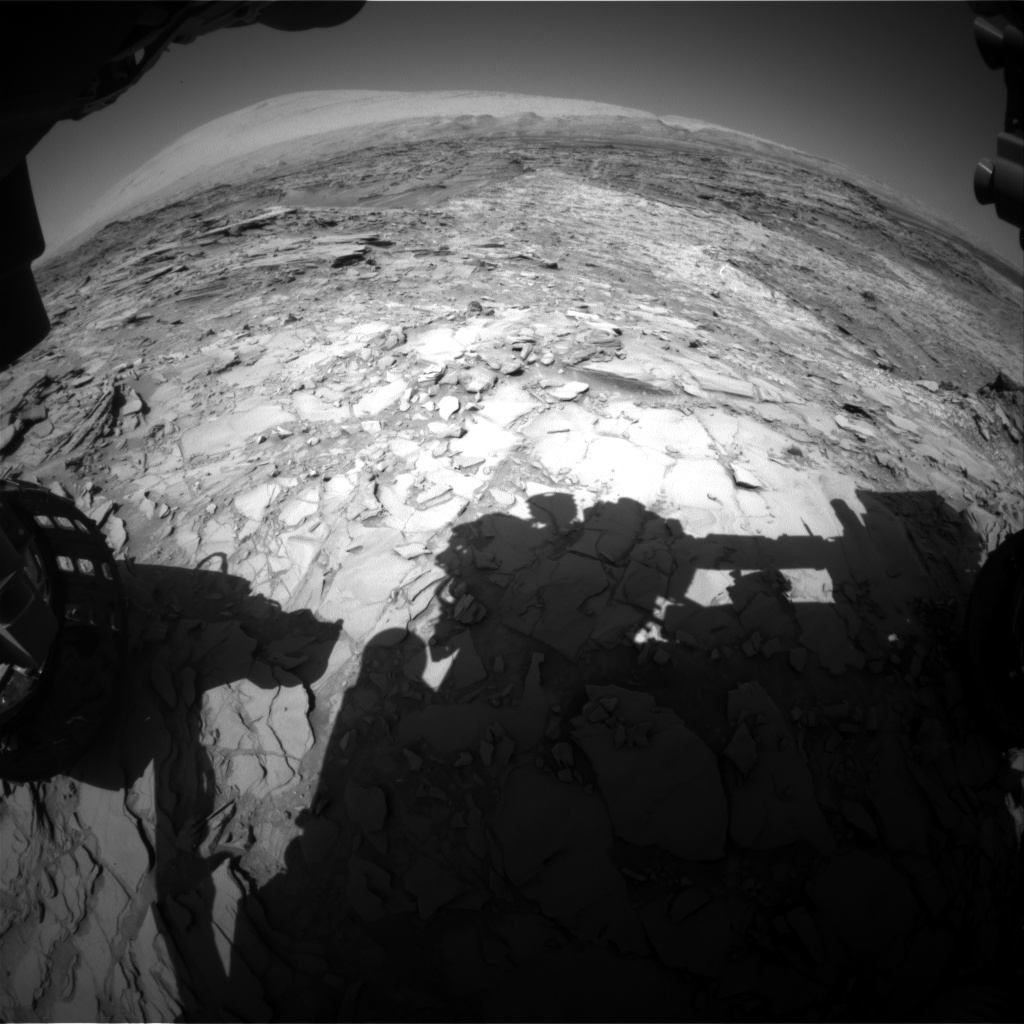 Nasa's Mars rover Curiosity acquired this image using its Front Hazard Avoidance Camera (Front Hazcam) on Sol 1153, at drive 1222, site number 50