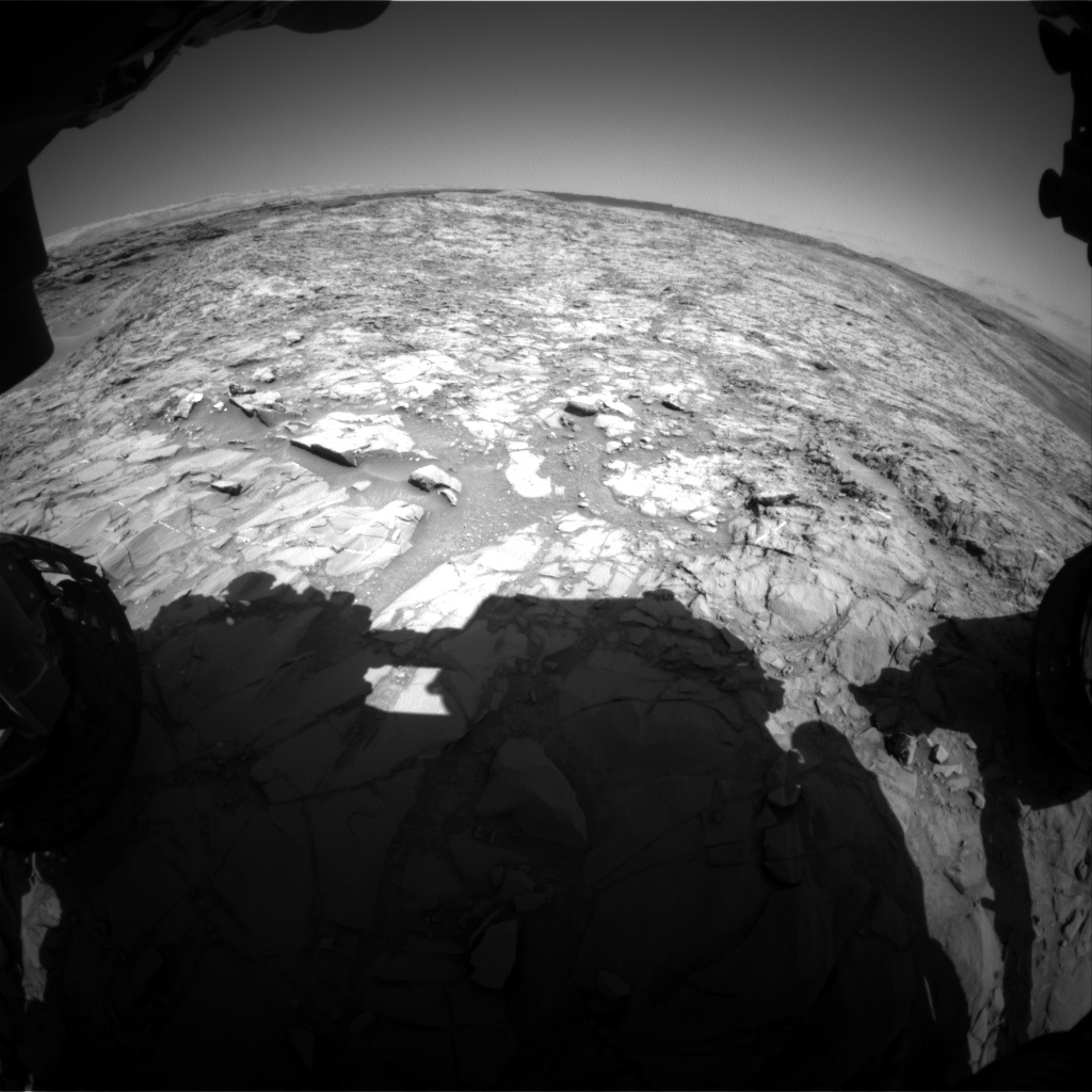 Nasa's Mars rover Curiosity acquired this image using its Front Hazard Avoidance Camera (Front Hazcam) on Sol 1154, at drive 1624, site number 50