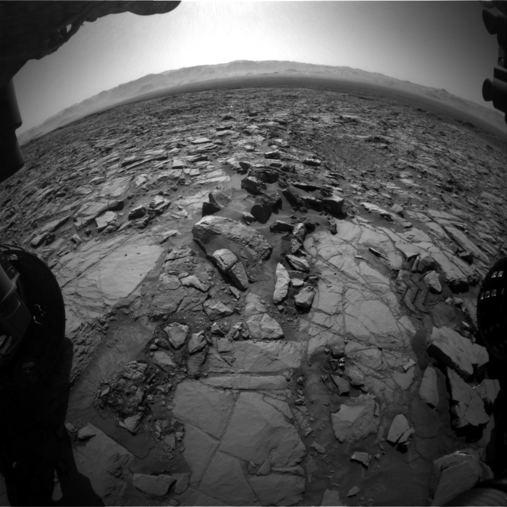 Nasa's Mars rover Curiosity acquired this image using its Front Hazard Avoidance Camera (Front Hazcam) on Sol 1163, at drive 3076, site number 50
