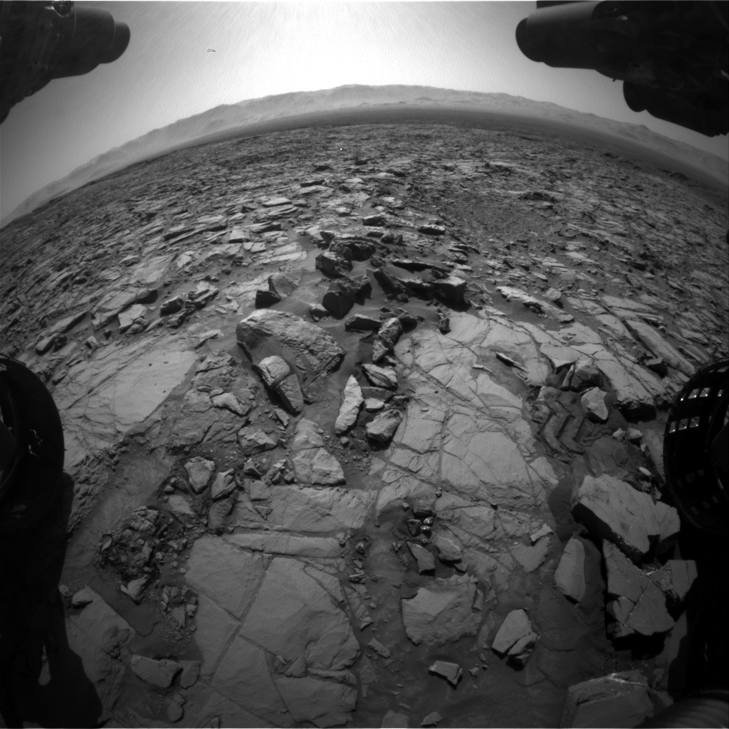 Nasa's Mars rover Curiosity acquired this image using its Front Hazard Avoidance Camera (Front Hazcam) on Sol 1163, at drive 3076, site number 50
