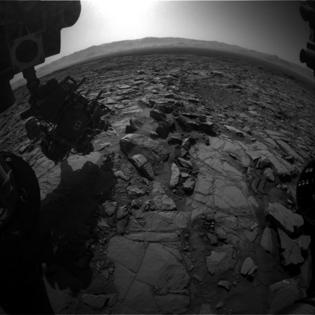 Nasa's Mars rover Curiosity acquired this image using its Front Hazard Avoidance Camera (Front Hazcam) on Sol 1166, at drive 3076, site number 50