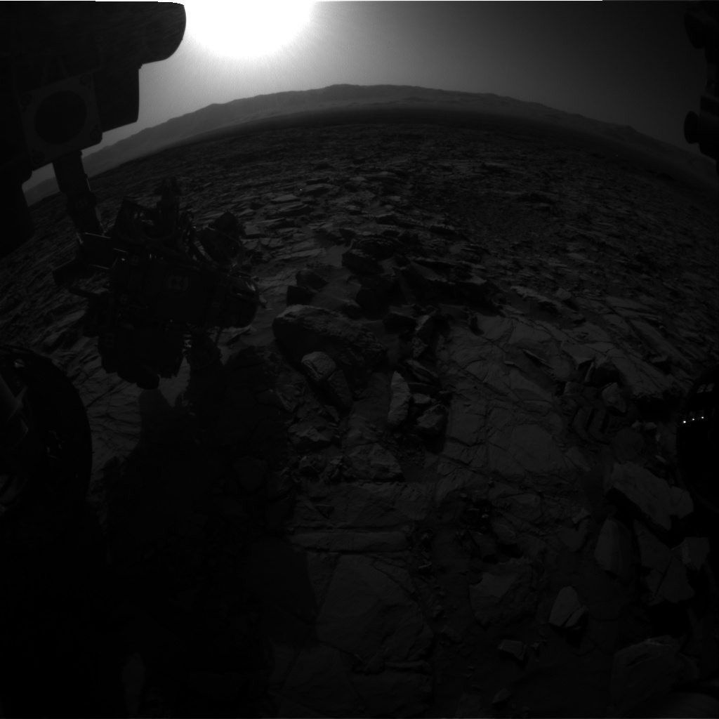 Nasa's Mars rover Curiosity acquired this image using its Front Hazard Avoidance Camera (Front Hazcam) on Sol 1166, at drive 3076, site number 50