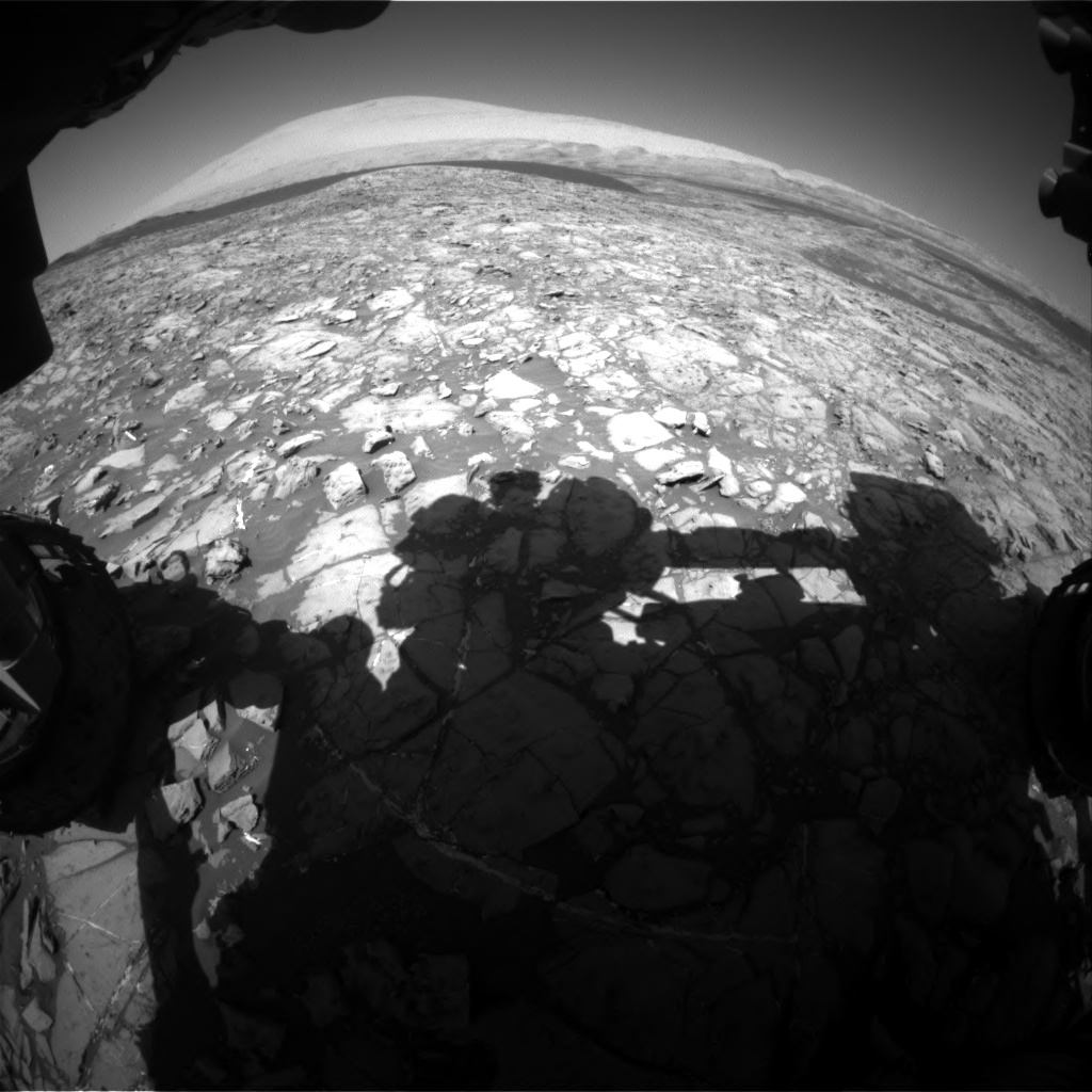 Nasa's Mars rover Curiosity acquired this image using its Front Hazard Avoidance Camera (Front Hazcam) on Sol 1172, at drive 592, site number 51