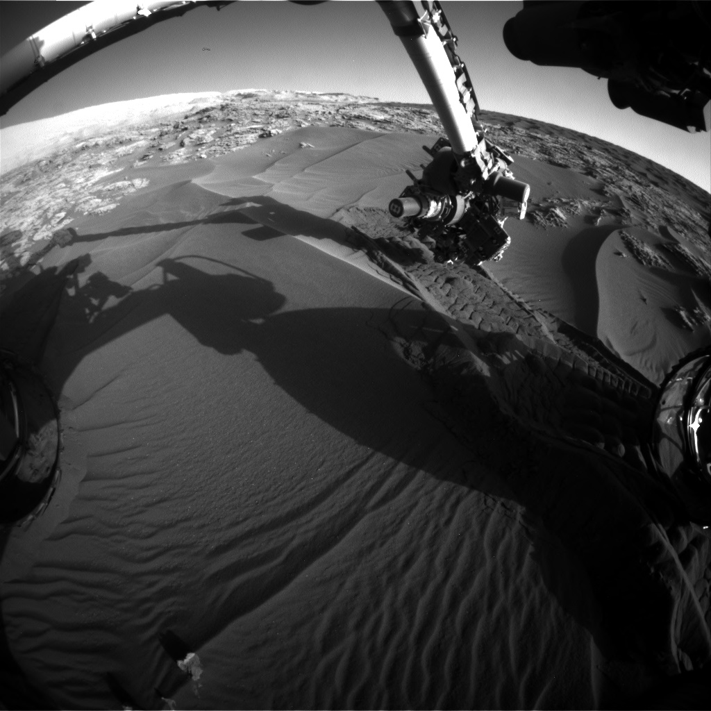 Nasa's Mars rover Curiosity acquired this image using its Front Hazard Avoidance Camera (Front Hazcam) on Sol 1182, at drive 1298, site number 51