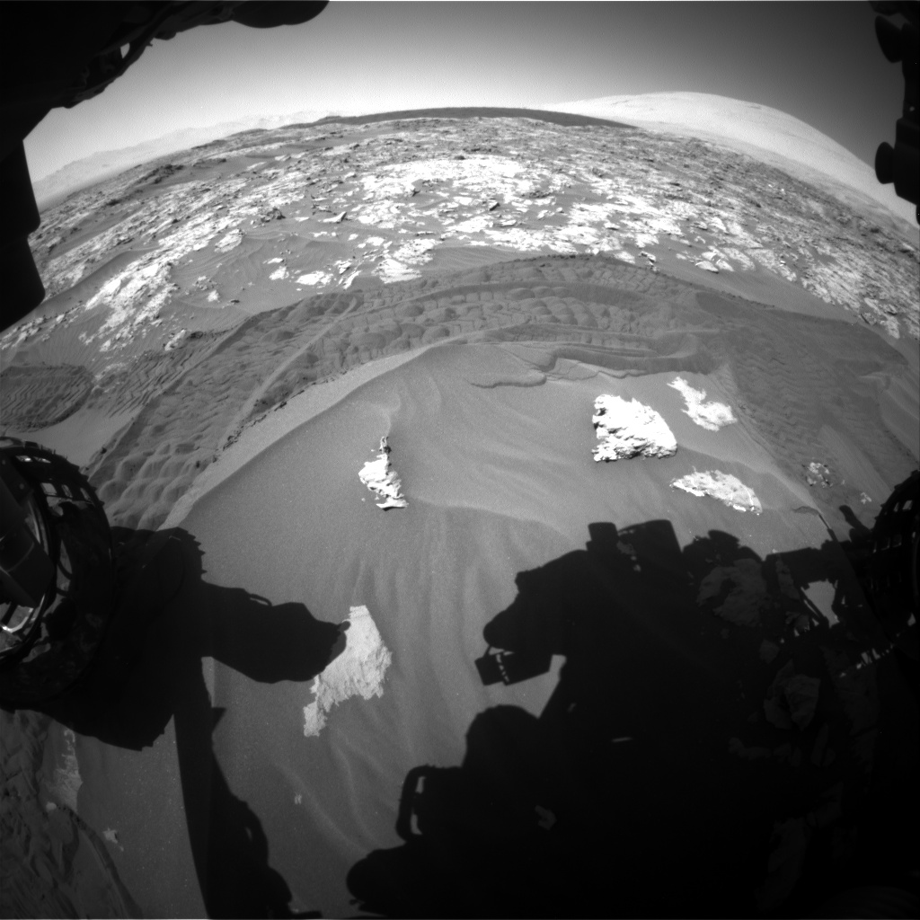 Nasa's Mars rover Curiosity acquired this image using its Front Hazard Avoidance Camera (Front Hazcam) on Sol 1183, at drive 1340, site number 51