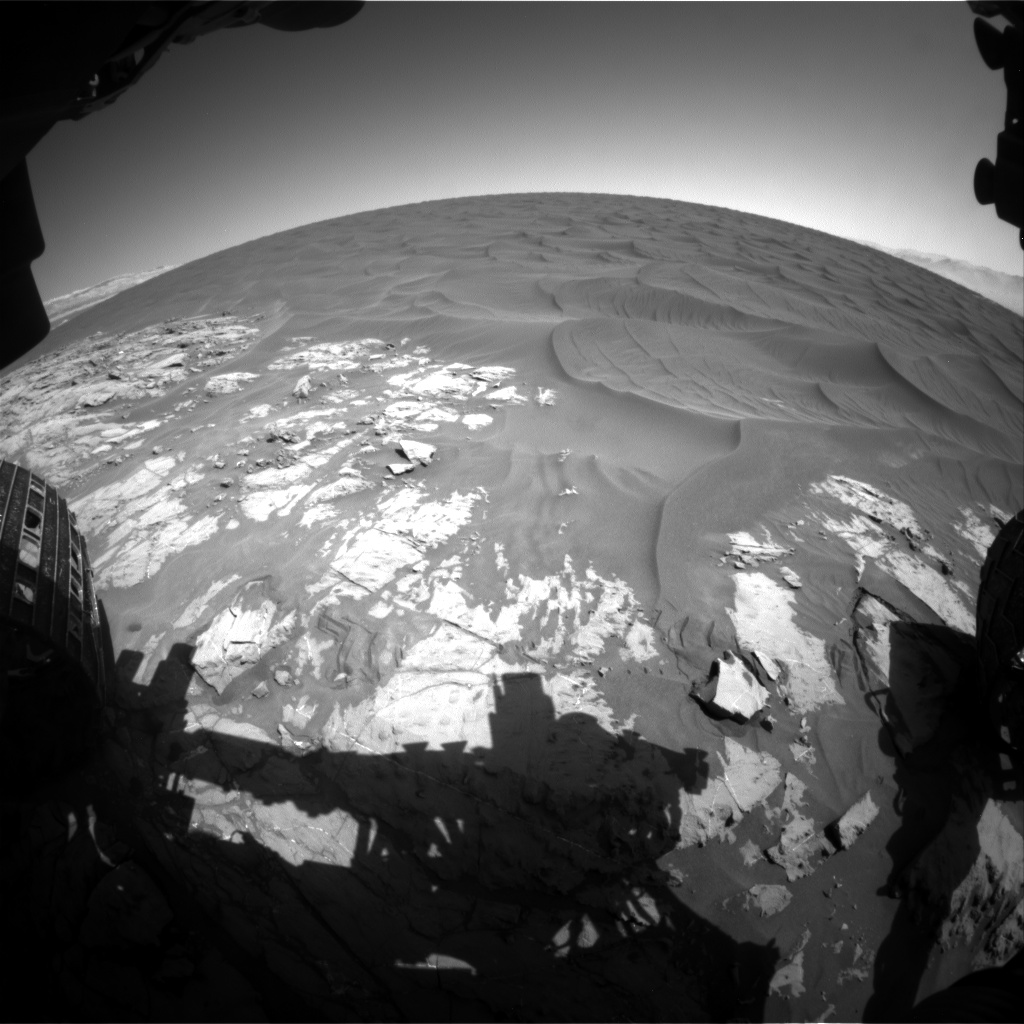 Nasa's Mars rover Curiosity acquired this image using its Front Hazard Avoidance Camera (Front Hazcam) on Sol 1183, at drive 1418, site number 51