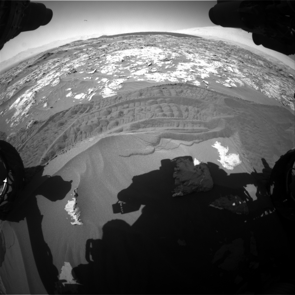 Nasa's Mars rover Curiosity acquired this image using its Front Hazard Avoidance Camera (Front Hazcam) on Sol 1183, at drive 1334, site number 51