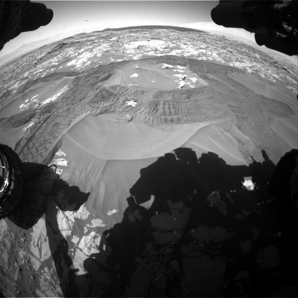 Nasa's Mars rover Curiosity acquired this image using its Front Hazard Avoidance Camera (Front Hazcam) on Sol 1183, at drive 1370, site number 51