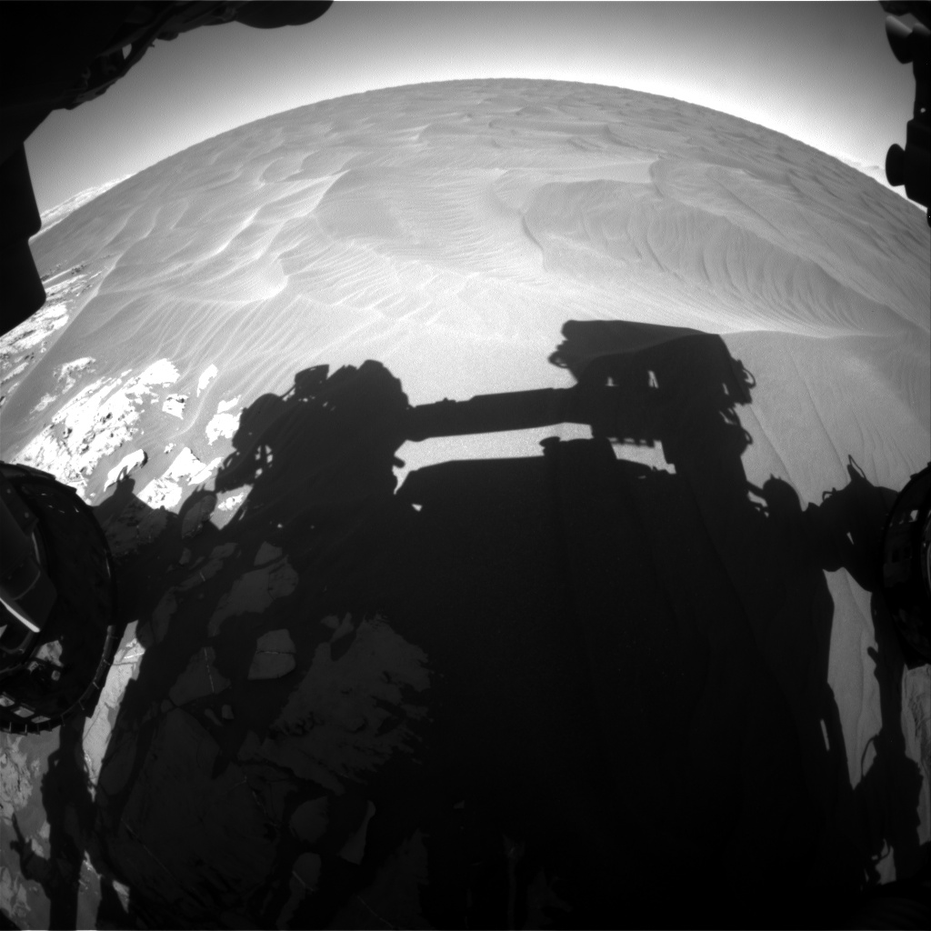 Nasa's Mars rover Curiosity acquired this image using its Front Hazard Avoidance Camera (Front Hazcam) on Sol 1184, at drive 1430, site number 51