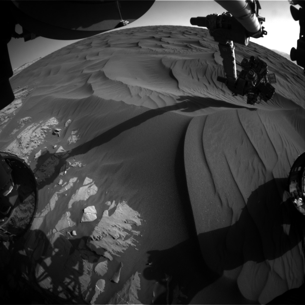 Nasa's Mars rover Curiosity acquired this image using its Front Hazard Avoidance Camera (Front Hazcam) on Sol 1184, at drive 1430, site number 51