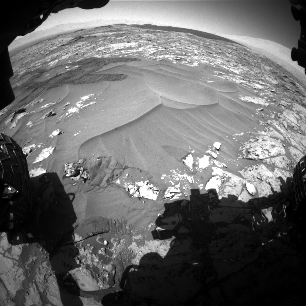 Nasa's Mars rover Curiosity acquired this image using its Front Hazard Avoidance Camera (Front Hazcam) on Sol 1185, at drive 1502, site number 51
