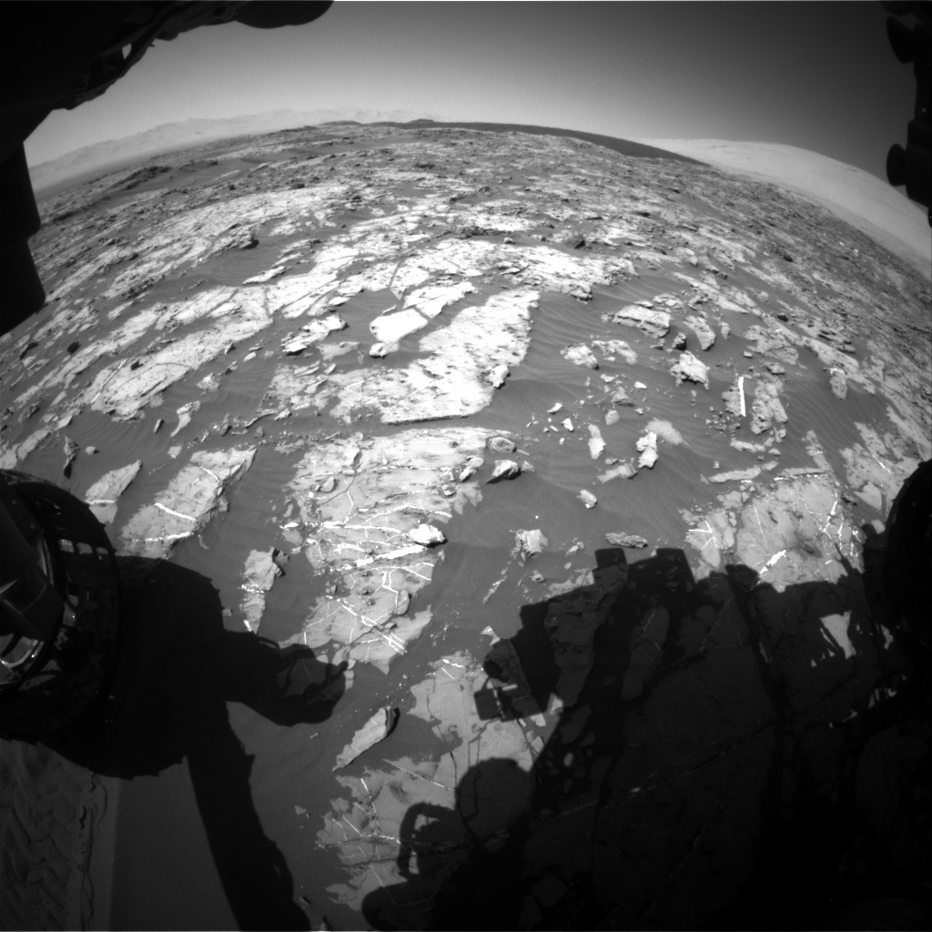 Nasa's Mars rover Curiosity acquired this image using its Front Hazard Avoidance Camera (Front Hazcam) on Sol 1185, at drive 1586, site number 51