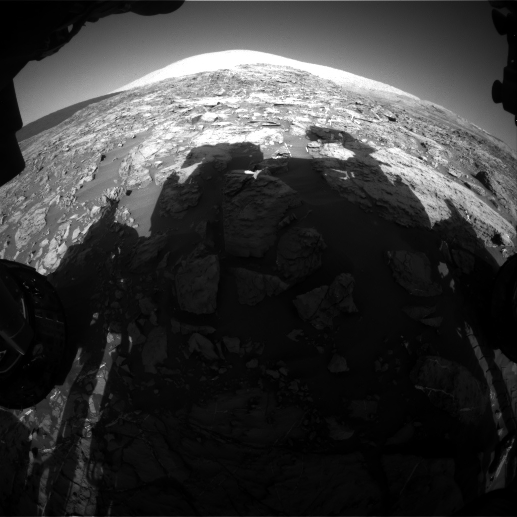Nasa's Mars rover Curiosity acquired this image using its Front Hazard Avoidance Camera (Front Hazcam) on Sol 1185, at drive 1800, site number 51