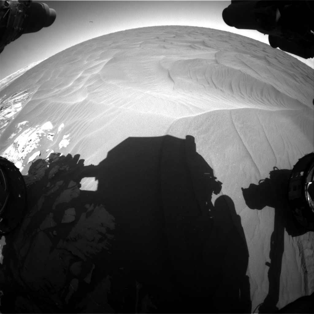 Nasa's Mars rover Curiosity acquired this image using its Front Hazard Avoidance Camera (Front Hazcam) on Sol 1185, at drive 1430, site number 51