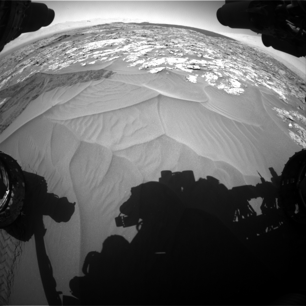 Nasa's Mars rover Curiosity acquired this image using its Front Hazard Avoidance Camera (Front Hazcam) on Sol 1185, at drive 1544, site number 51