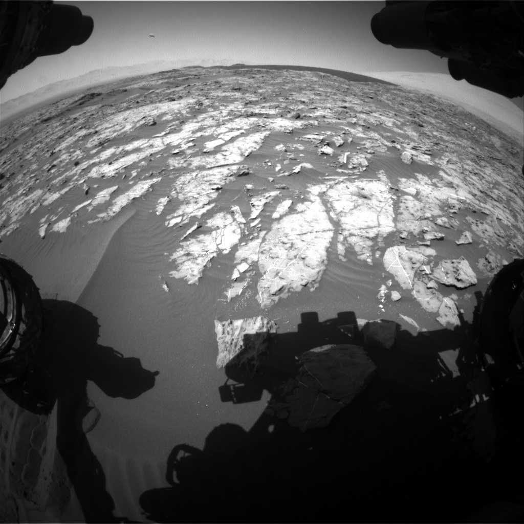 Nasa's Mars rover Curiosity acquired this image using its Front Hazard Avoidance Camera (Front Hazcam) on Sol 1185, at drive 1574, site number 51