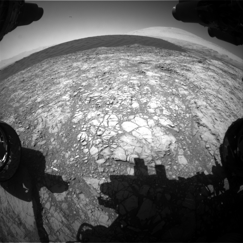 Nasa's Mars rover Curiosity acquired this image using its Front Hazard Avoidance Camera (Front Hazcam) on Sol 1188, at drive 2004, site number 51