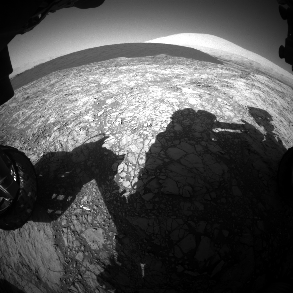 Nasa's Mars rover Curiosity acquired this image using its Front Hazard Avoidance Camera (Front Hazcam) on Sol 1190, at drive 2004, site number 51