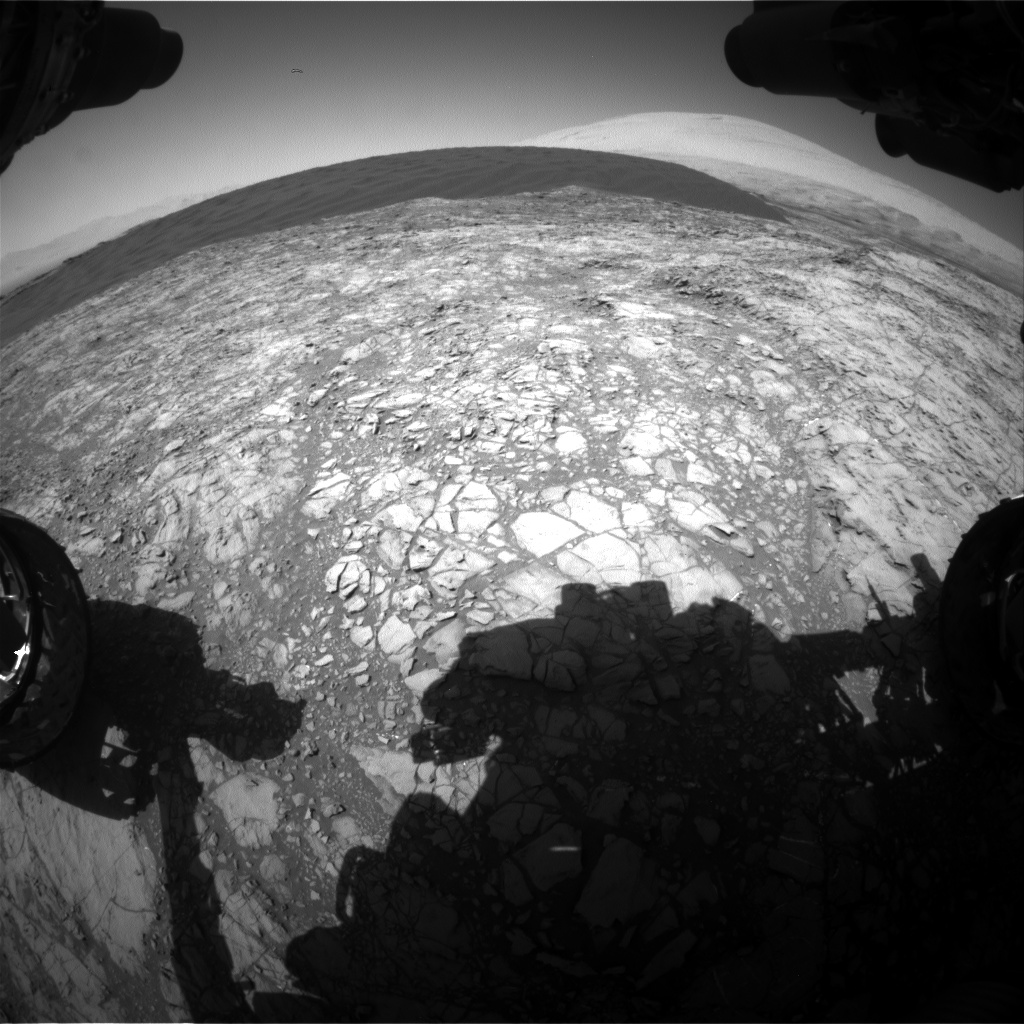 Nasa's Mars rover Curiosity acquired this image using its Front Hazard Avoidance Camera (Front Hazcam) on Sol 1191, at drive 2004, site number 51