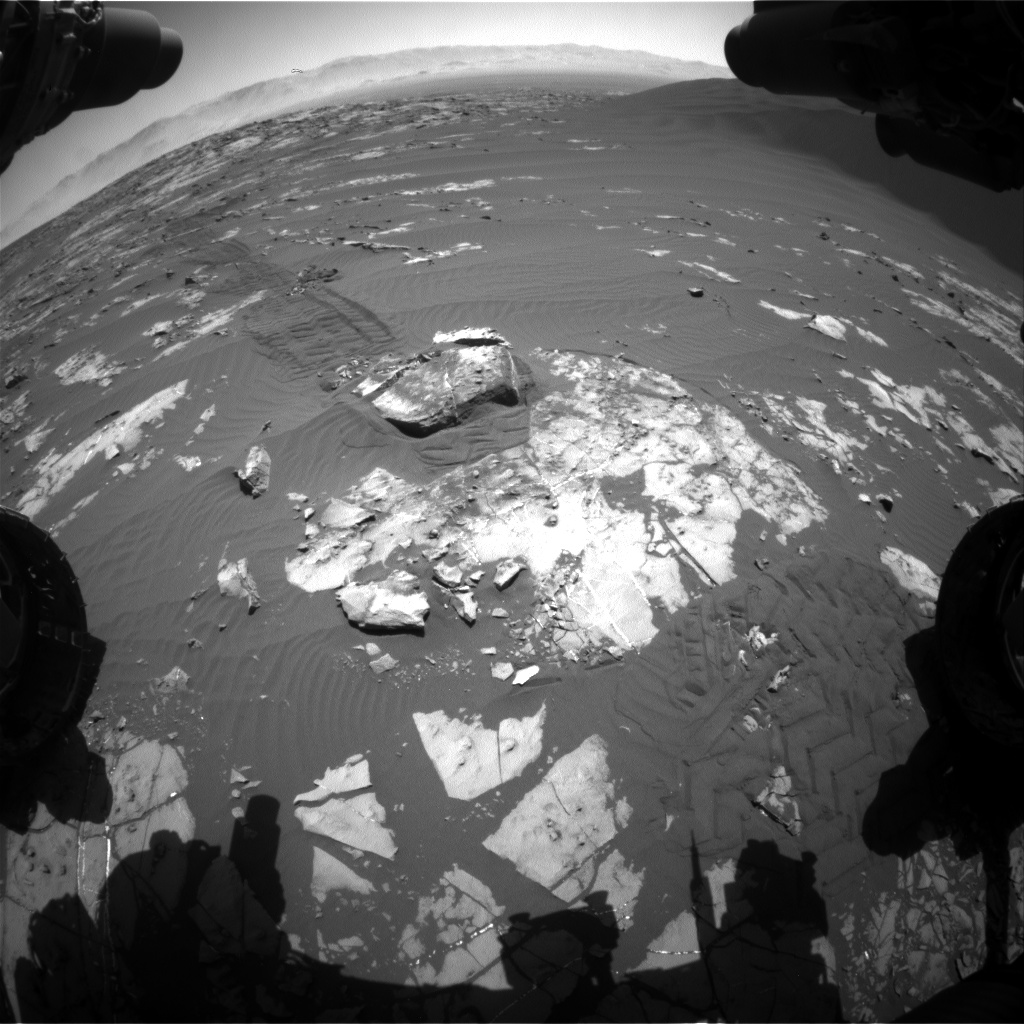 Nasa's Mars rover Curiosity acquired this image using its Front Hazard Avoidance Camera (Front Hazcam) on Sol 1195, at drive 2704, site number 51