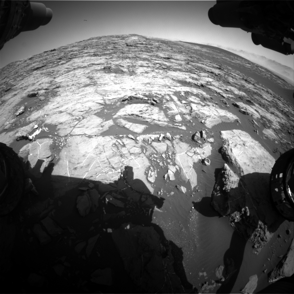 Nasa's Mars rover Curiosity acquired this image using its Front Hazard Avoidance Camera (Front Hazcam) on Sol 1197, at drive 0, site number 52