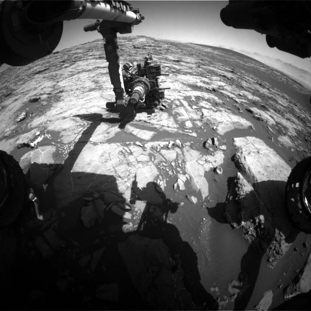 Nasa's Mars rover Curiosity acquired this image using its Front Hazard Avoidance Camera (Front Hazcam) on Sol 1200, at drive 0, site number 52