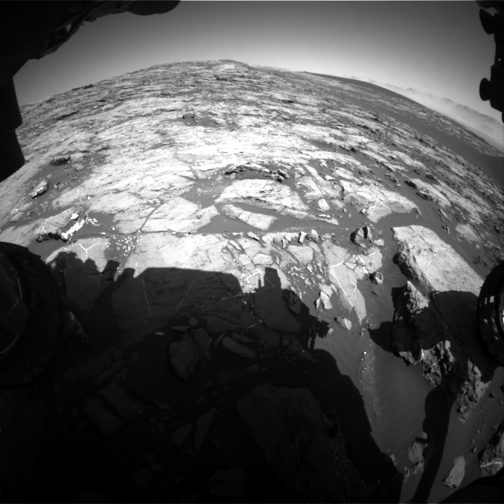 Nasa's Mars rover Curiosity acquired this image using its Front Hazard Avoidance Camera (Front Hazcam) on Sol 1204, at drive 0, site number 52