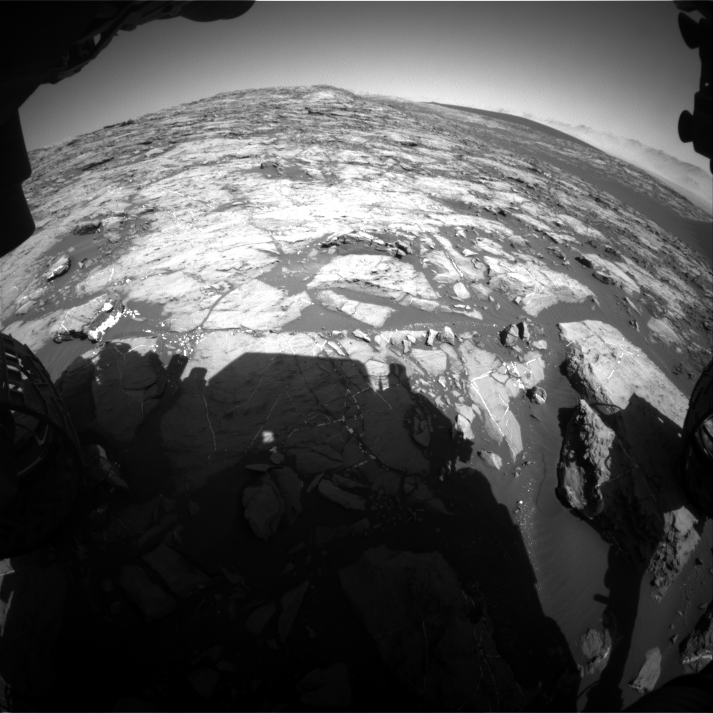 Nasa's Mars rover Curiosity acquired this image using its Front Hazard Avoidance Camera (Front Hazcam) on Sol 1207, at drive 4, site number 52