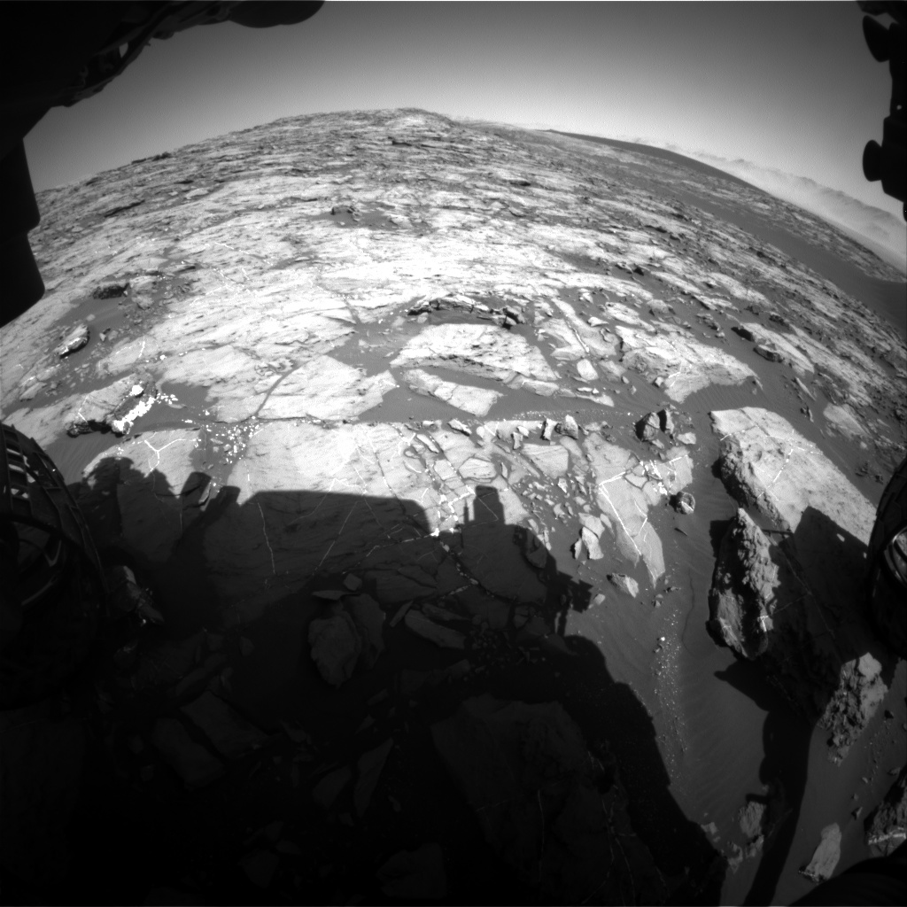 Nasa's Mars rover Curiosity acquired this image using its Front Hazard Avoidance Camera (Front Hazcam) on Sol 1208, at drive 4, site number 52