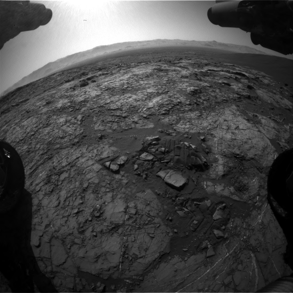 Nasa's Mars rover Curiosity acquired this image using its Front Hazard Avoidance Camera (Front Hazcam) on Sol 1215, at drive 614, site number 52