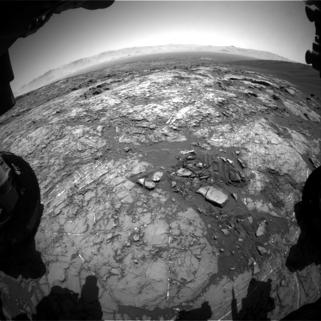 Nasa's Mars rover Curiosity acquired this image using its Front Hazard Avoidance Camera (Front Hazcam) on Sol 1216, at drive 614, site number 52